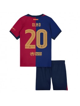 Billige Barcelona Dani Olmo #20 Hjemmedraktsett Barn 2024-25 Kortermet (+ Korte bukser)